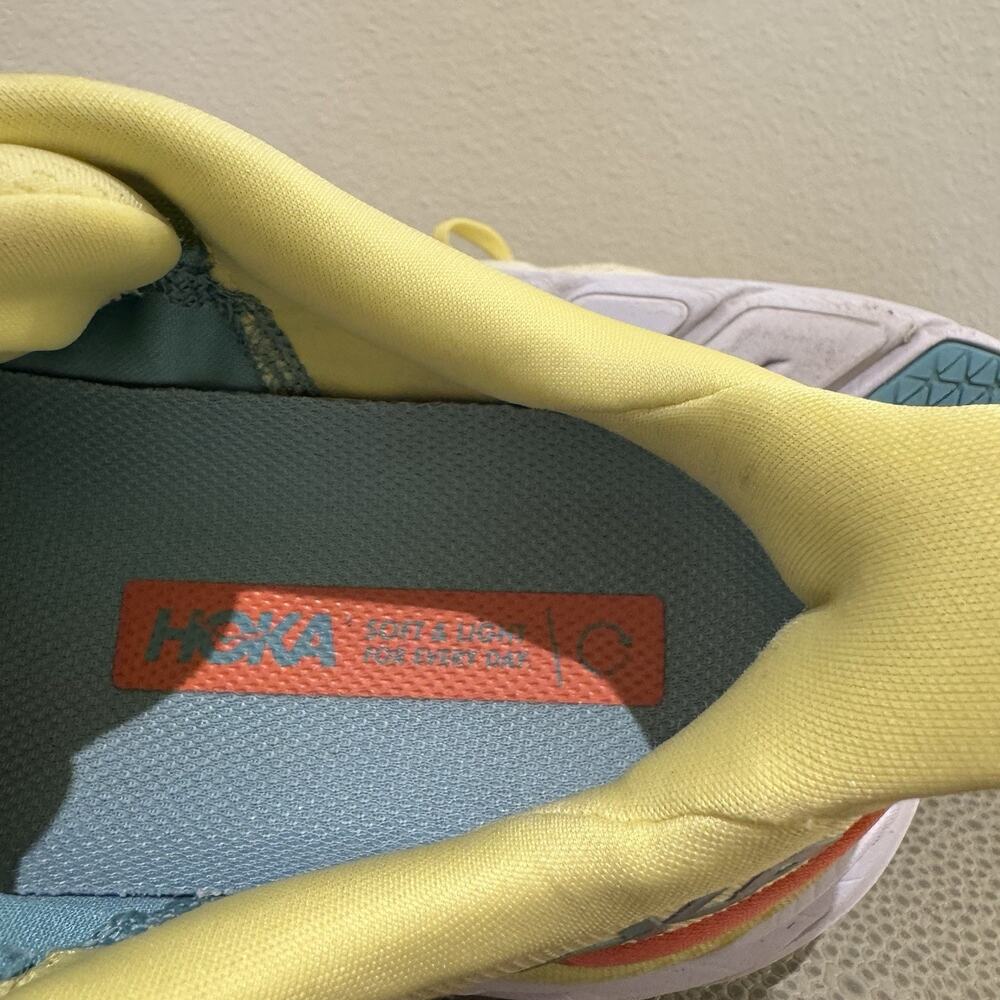 Hoka One One Clifton 8 Shoes Womens 9 B Yellow Pear Running Sneakers - Picture 16 of 16